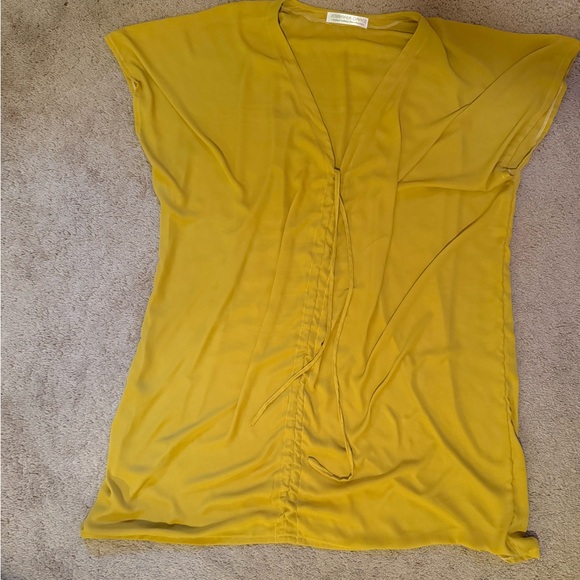 Jennafer Grace Mustard Caftan with front gather - one size - Picture 5 of 8